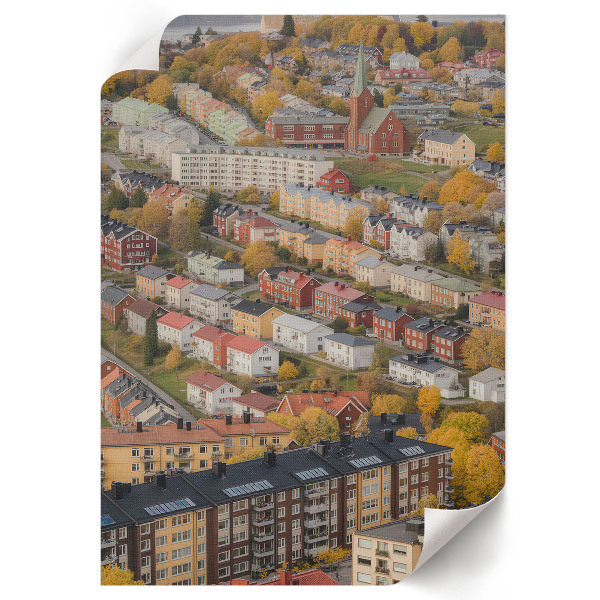 Kunstdruck poster Eine malerische Stadt