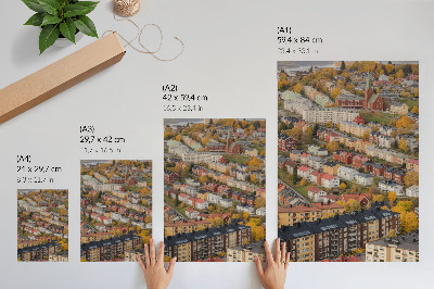 Kunstdruck poster Eine malerische Stadt