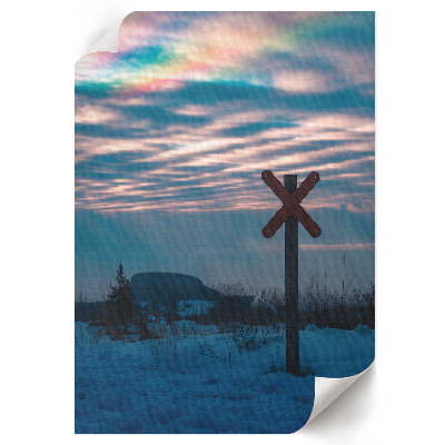 Retro poster Winterlandschaft