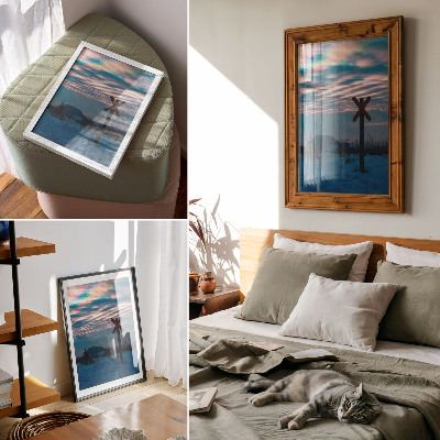 Retro poster Winterlandschaft