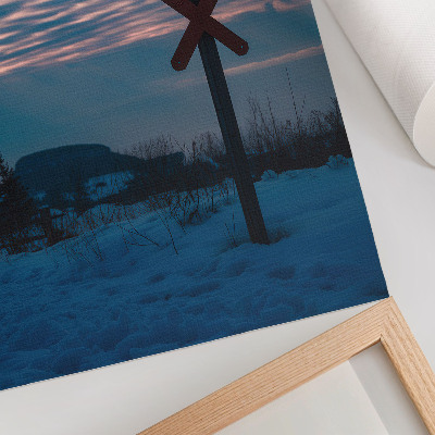 Retro poster Winterlandschaft