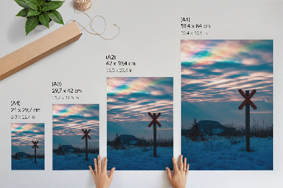 Retro poster Winterlandschaft
