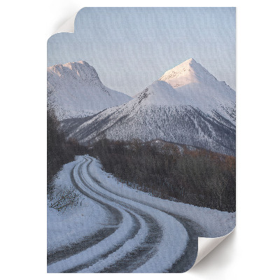 Poster kunstdruck Winterlandschaft