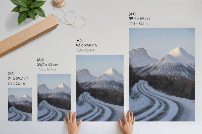 Poster kunstdruck Winterlandschaft