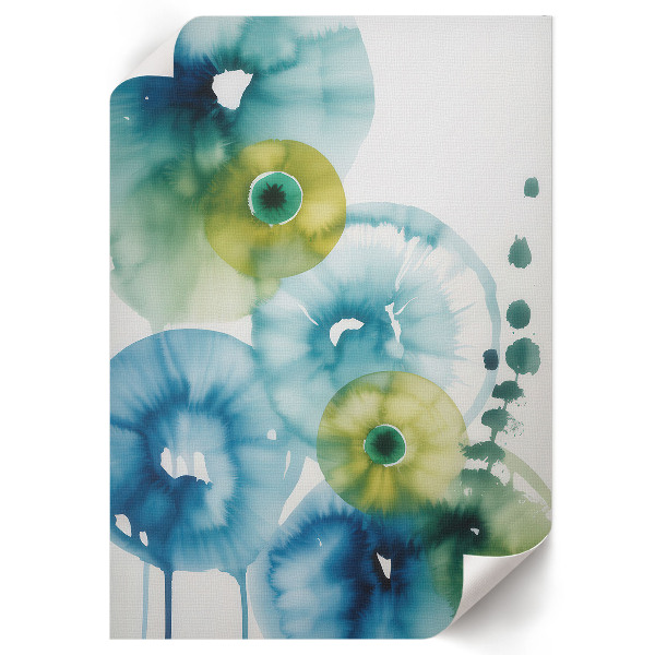 Wandposter mit bunten Flecken