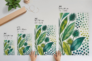 Kunstdruck mit Motiv grüner Blätter