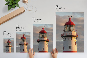 Poster auf Leinwand mit Leuchtturm-Motiv