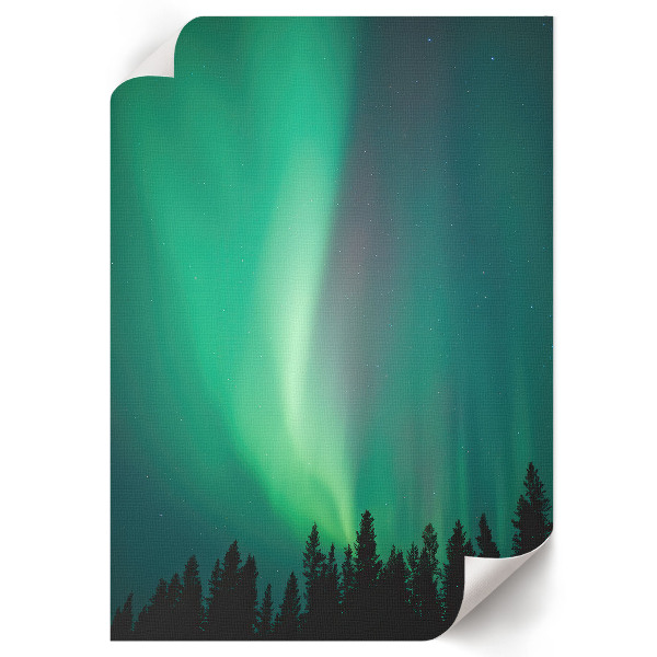Poster auf Leinwand mit Nordlicht-Motiv