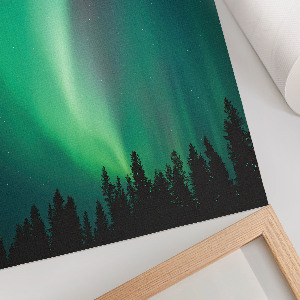 Poster auf Leinwand mit Nordlicht-Motiv