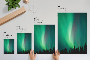 Poster auf Leinwand mit Nordlicht-Motiv