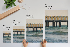 Poster Kunstdruck mit Meerblick
