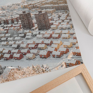 Kunstdruck-Poster mit Winterpanorama