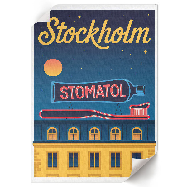 Kunstdruck auf Leinwand mit Motiv "Stockholm"