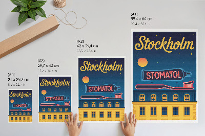 Kunstdruck leinwand Stockholm-Plakat