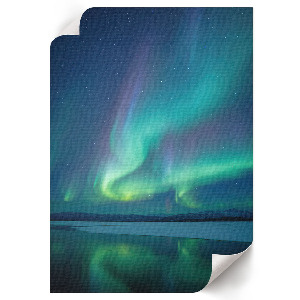 Poster auf Leinwand mit Motiv Nordlicht