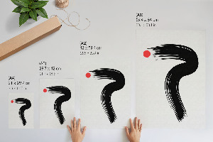 Kunstdruck auf Leinwand mit minimalistischem Motiv „Dynamik“
