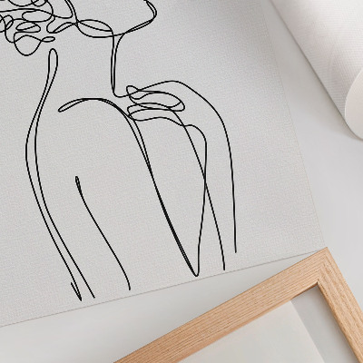 Poster auf leinwand Frauen-Strichzeichnung