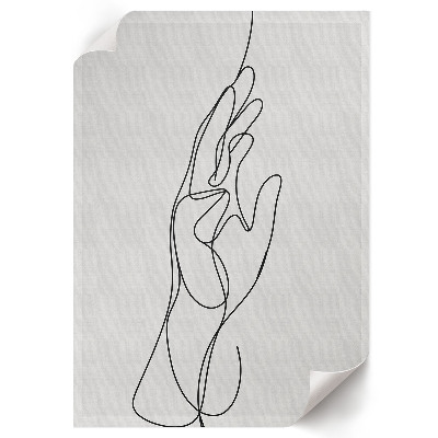 Poster kunstdruck Gerade Hand