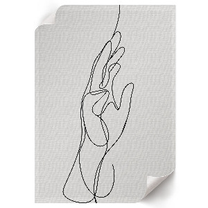 Poster Kunstdruck mit gerader Hand