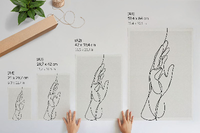 Poster kunstdruck Gerade Hand