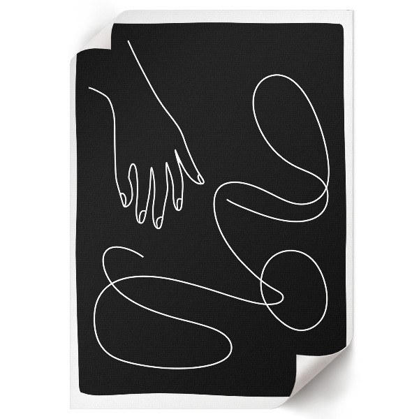 Abstraktes Wandposter mit Linienmotiv