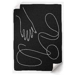 Abstraktes Wandposter mit Linienmotiv
