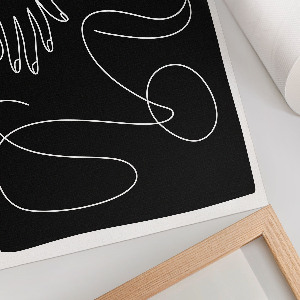 Abstraktes Wandposter mit Linienmotiv