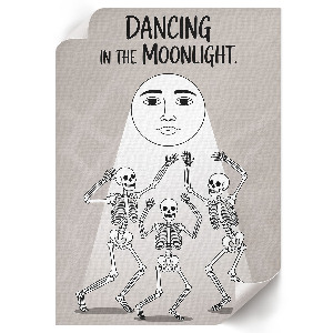 Retro poster Tanzen im Mondlicht