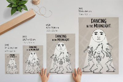 Retro poster Tanzen im Mondlicht