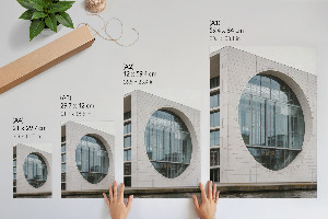 Poster auf Leinwand mit modernem Architekturmotiv