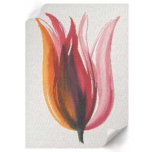 Poster auf Leinwand mit bunten Blumen