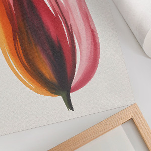 Poster auf Leinwand mit bunten Blumen