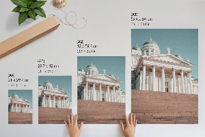 Retro-Poster mit Architekturdenkmal