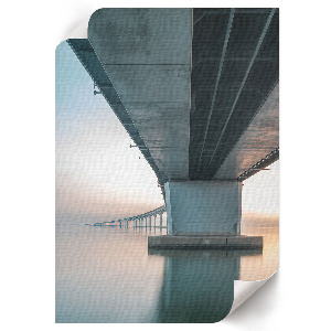 Poster auf Leinwand mit Motiv einer modernen Brücke