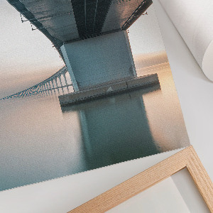 Poster auf Leinwand mit Motiv einer modernen Brücke