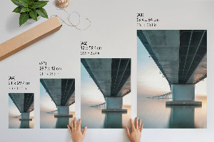 Poster auf Leinwand mit Motiv einer modernen Brücke