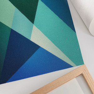 Wandposter mit geometrischen abstrakten Motiven