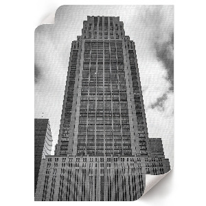 Kunstdruck auf Leinwand mit Hochhaus-Motiv