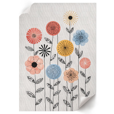 Poster auf leinwand Blumenmuster
