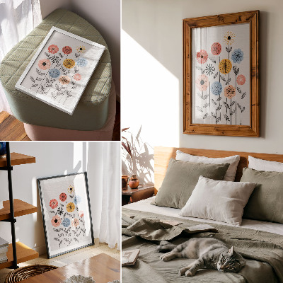Poster auf leinwand Blumenmuster