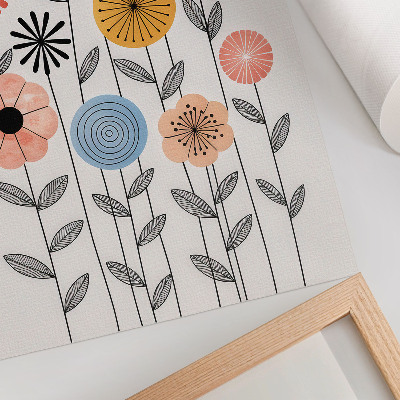Poster auf leinwand Blumenmuster