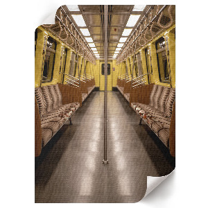 Poster auf Leinwand mit gelber Metro-Illustration