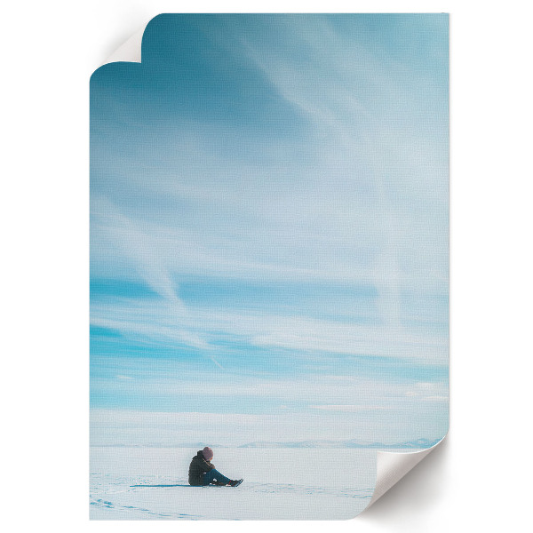 Wandposter mit Winterlandschaft