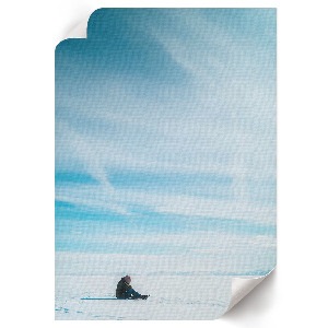 Wandposter mit Winterlandschaft