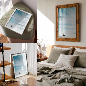 Wandposter mit Winterlandschaft