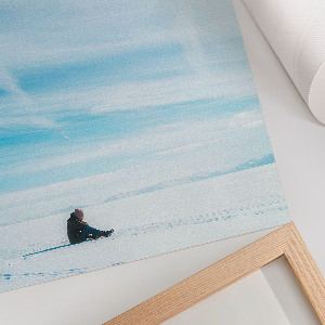 Wandposter mit Winterlandschaft