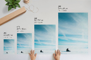 Wandposter mit Winterlandschaft