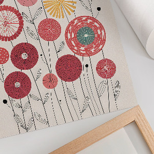 Kunstdruck-Poster mit Blumenillustration