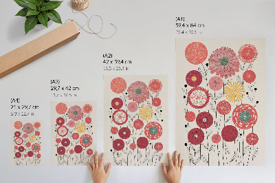 Kunstdruck poster Blumenillustration