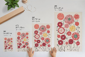 Kunstdruck-Poster mit Blumenillustration